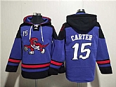 Men's Toronto Raptors #15 Vince Carter Purple Lace-Up Pullover Hoodie,baseball caps,new era cap wholesale,wholesale hats